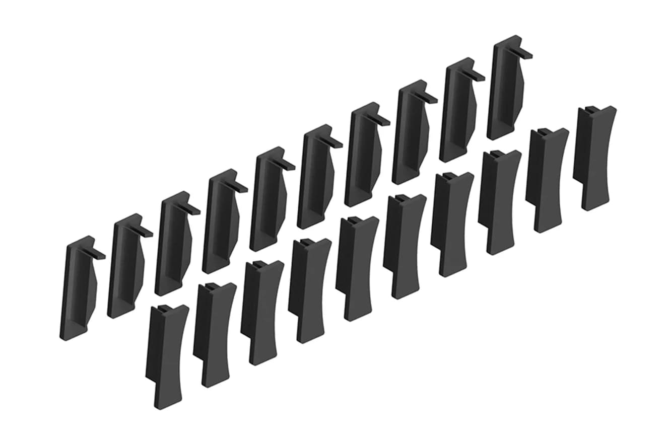 Endstücke für Lamellen 10 Stk. links und 10 Stk. rechts