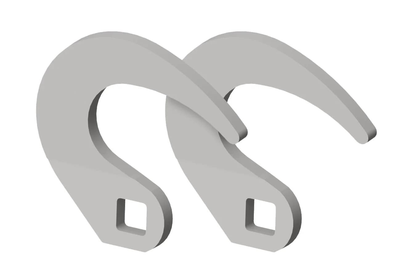 Hakenzunge für Deckelboxen (Set aus 2 Stück)