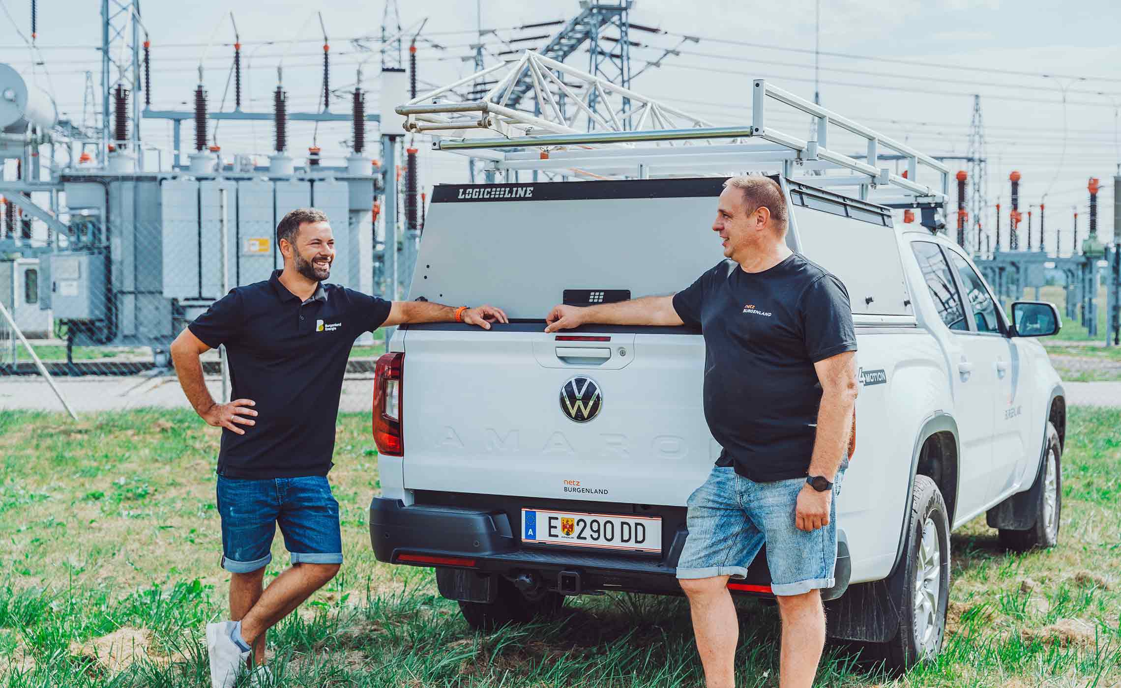 Employees of Burgenland Energie and Netz Burgenland at work